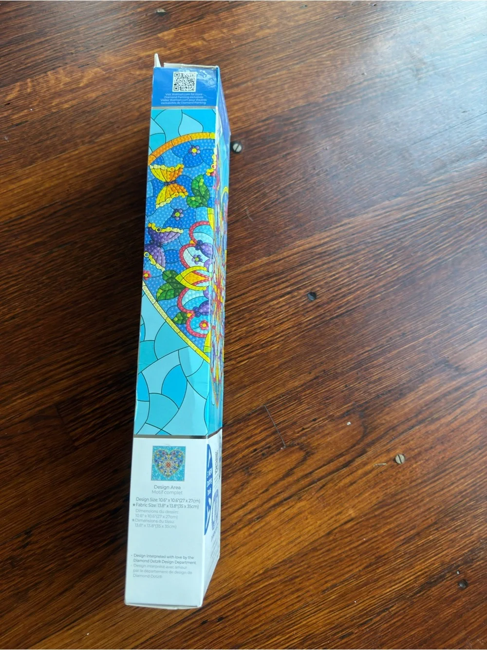 Diamond Dotz Stained Glass Heart Kit - Blue,‎ Yellow & Purple